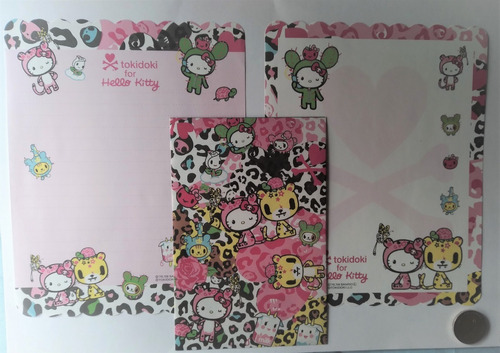 Conjunto Papel De Carta Hello Kitty Tokidoki, Sanrio N° 2