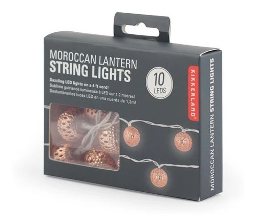 Imagen 1 de 4 de Kikkerland Extensión Luces Moroccan Lantern 120 Cm 10 Leds