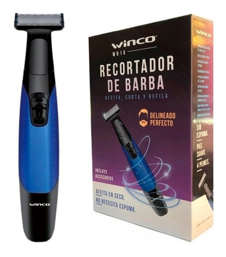 Afeitadora  Cortabarba Inalambrica Winco W816 A Bateria Usb