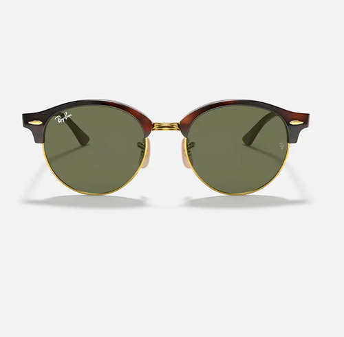 Ray-ban Clubround Rb4246 Acetato Clásico Standard , Verde G15 Habana Rojo Pulido Habana Rojo