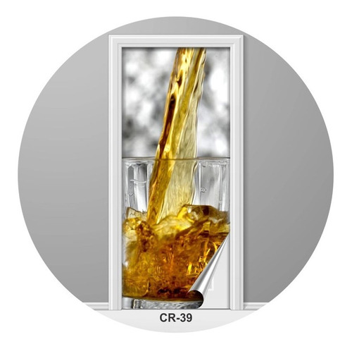 Adesivo Para Porta Copo Whisky Bebida Bar Criativo Cr-39