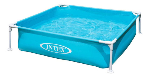 Piscina estructural cuadrada Intex 57173 con capacidad de 337 litros de 122cm de largo x 122cm de ancho de 1.22m de diámetro  azul