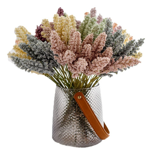 36 Pieza Flor Artificial Colorida Oreja Trigo Para Hogar