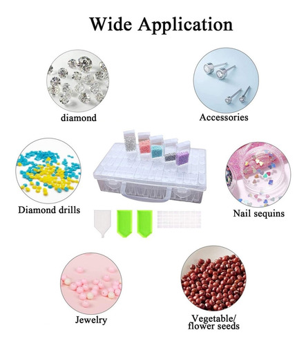 Imagen 6 de 8 de Caja De Bordado De Diamante Accesorios De Pintura Almacenami