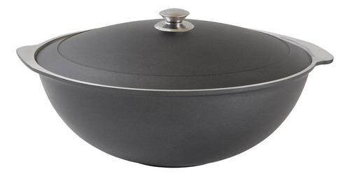 Cauldrón Asiático De Aluminio Fundido Con Tapa De 12.7 Qt (1