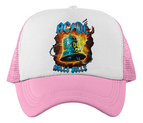 Gorra Jockey Rock Retro Bandas Ac Dc Campana Ters