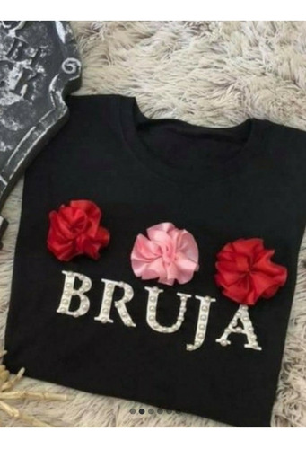 Blusa Bruja De Perlas Y Flores Talla Grande 