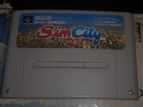 Juego Sim City Para Super Nintendo/famicom (orig/jap) Import (Usado)