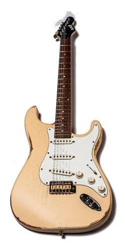 Guitarra eléctrica Slick SL57 stratocaster de fresno vintage cream con diapasón de arce