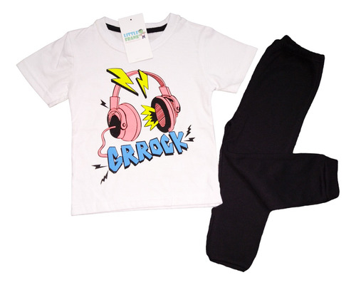 Conjunto Bebe Remera Pantalon Nene Varon Auriculares Musica