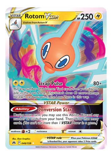 Carta De Rotom Vstar 46/159 Crown Zenith