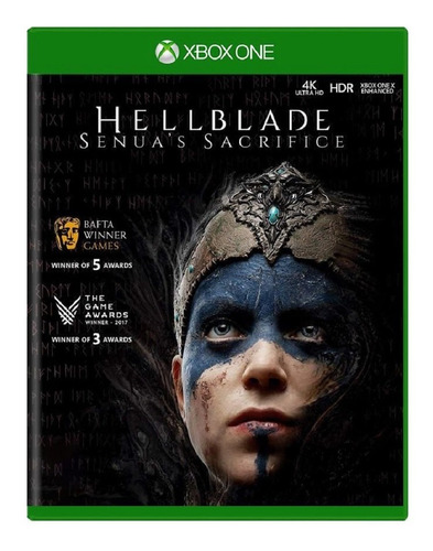 Jogo Xbox One Hellblade Senua's Sacrifice Mídia Física 4k