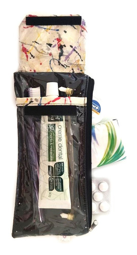 Necessaire Estojo Plastificado Porta Kit Higiene Bucal Visor