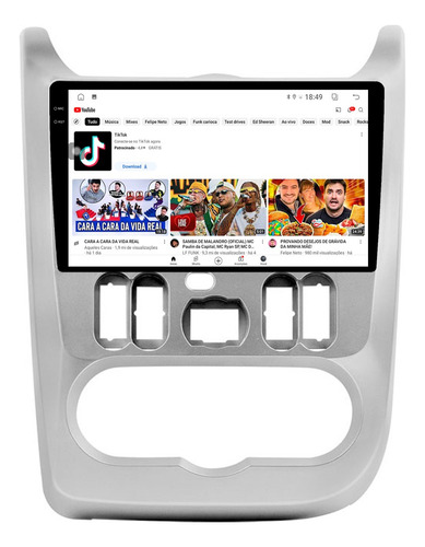 Multimidia Sandero 11/13 19p Octacore Android Carplay 4/64gb
