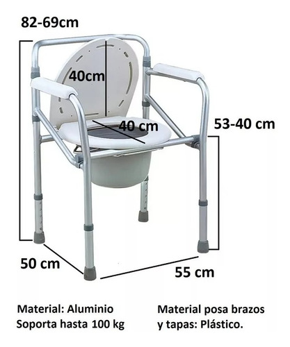Imagen 4 de 6 de Eleva Water Silla Ducha+ Andador Ortopedia Aluminio Plegable