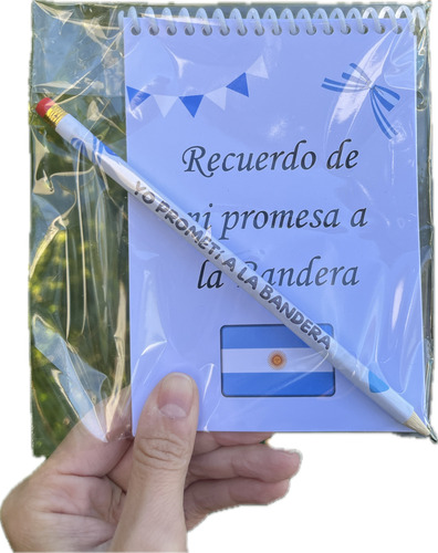 Libreta Promesa A La Bandera Souvenirs 10x15cm X 30 Unid