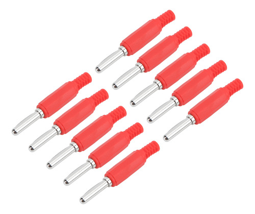 Tapón Tipo Banana Rojo, 10 Unidades J.10023, 4 Mm, Latón Pro