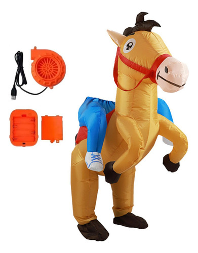 Disfraz De Caballo Inflable, Disfraz De Montar A Niños .