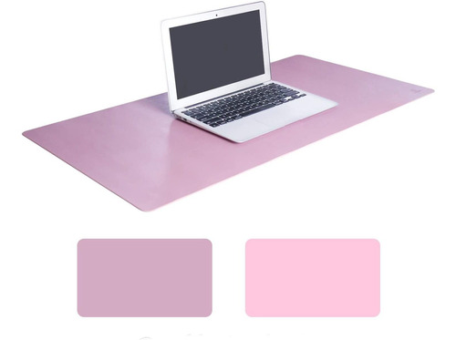 Mouse Pad Xxl Cuero Doble Lado Lila Rosa 32  X 16 Pulgadas