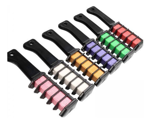 4 X 6 Peines De Tiza Para El Cabello, Peine De Color Estilo