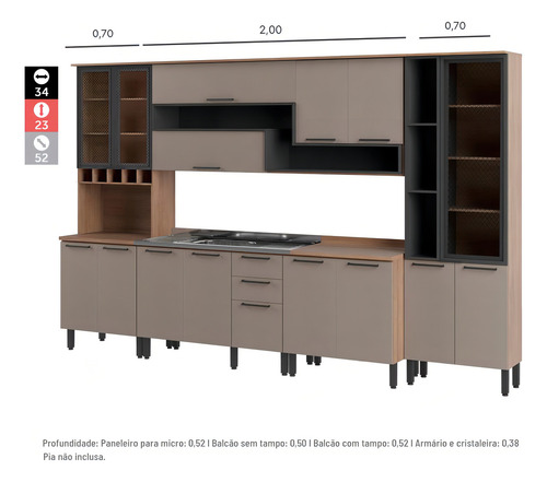 Thela Cayena Full Kitchen 5 piezas de miel o ahumadas 42