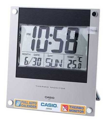 Reloj Pared Casio Termómetro Calendario  Id11