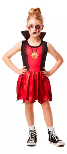 Fantasia Halloween Vestido Vampirinha Infantil Drakimina