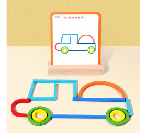 Rompecabezas Y Anillos De Madera Creativos Para Niños