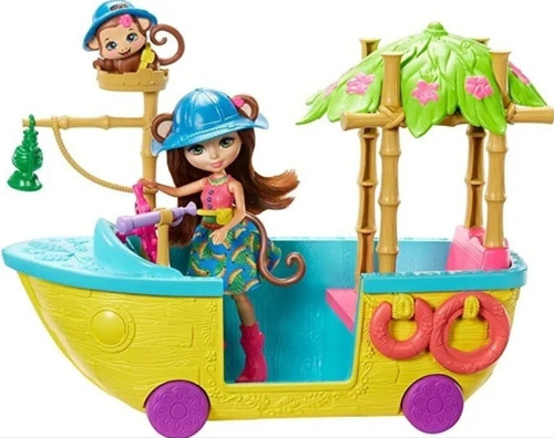 Muñeca Enchantimals Barco De La Selva Magica