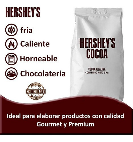 Cocoa Oscura Alacalina Pasteles Hershey´s 5kg Premium