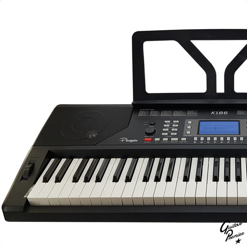 Imagen 3 de 10 de Organo Teclado Sensitivo 5/8 Usb + Funda Pie Fuente Ek61215