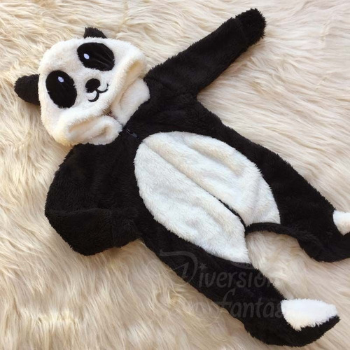 Imagen 2 de 4 de Enterito Peluche Kigurumi Oso Panda Para Bebé
