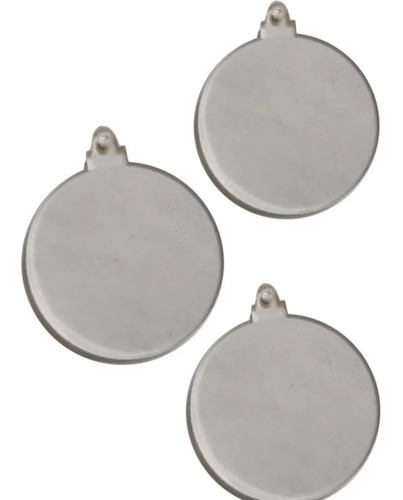 Esferas De Acrílico Planas 8 Cms 50 Piezas Transparente