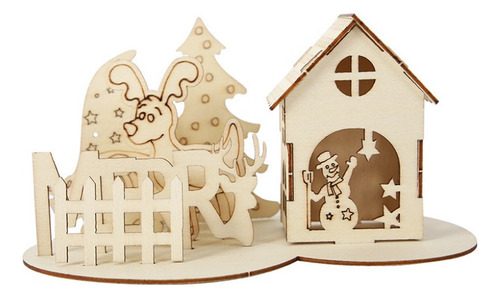 Adornos De Casas De Madera De Bricolaje En Navidad