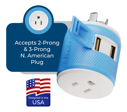 Adaptador De Enchufe De Viaje Orei Tipo I (u2u-16) Con Doble