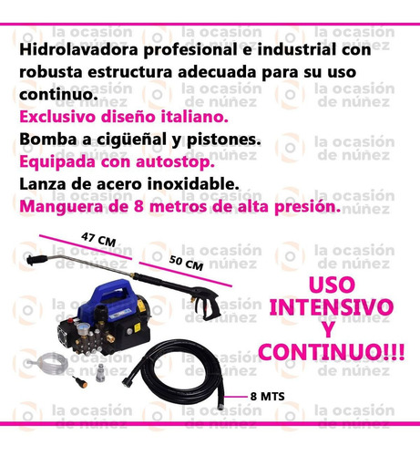 Hidrolavadora Annovi Reververi Blue Clean 670 2100w 500l/h