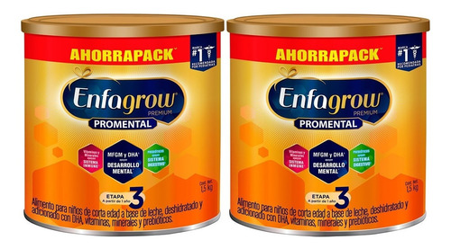 2 Formulas Lácteas Para Niños Enfagrow Premium 3 Cst