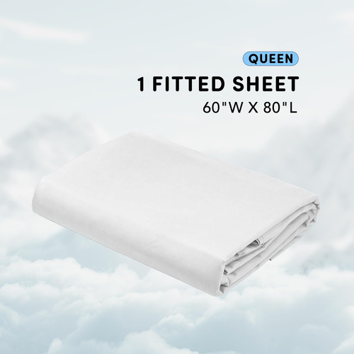 Sábana Bajera Coolmax Blanca Para Colchón Queen 40 Cm