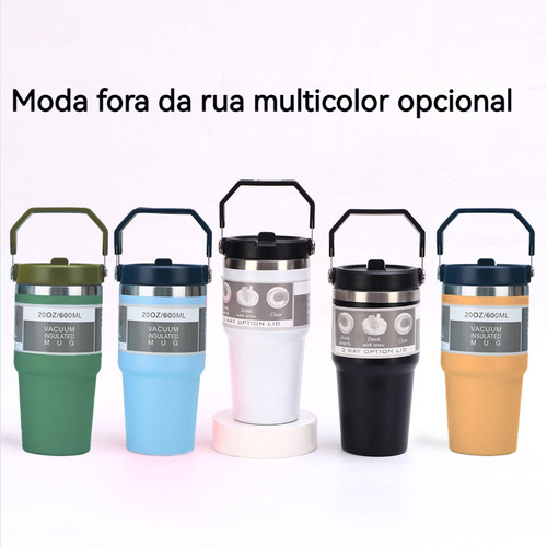 Taza Caliente De Acero Inoxidable De 600 Ml Para Deportes Al