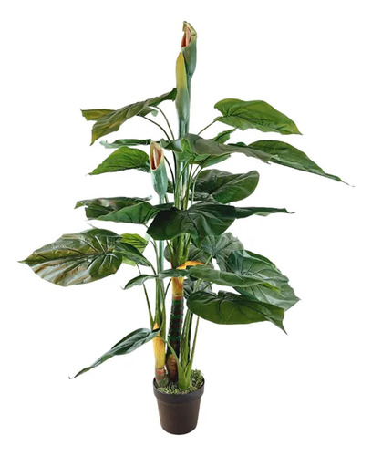 Planta Artificial Taro Con Maceta  133cm