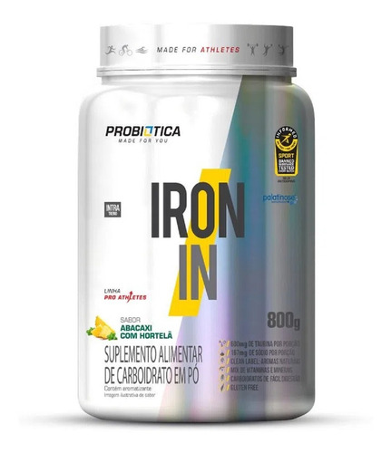 Iron In 800g Probiótica Pro Athletes Eletrolítico Energia