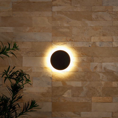 Luminária Arandela Led Eclipse Bivolt Ip65 3000k 12w Gaya