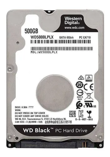 interno Western Digital WD Black WD5000LPLX 500GB negro