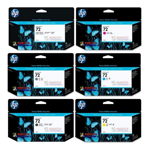 Combo 6 Cartucho Serie Hp 72 Designjet T790 T795 E2s