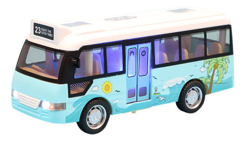 Maqueta De Autobús Para Niños, Sonido Y Juguete Urbano, Simu