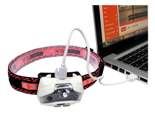 Imagem 2 de 3 de Lanterna De Cabeça Magik - Recarregável Usb - Nautika 743165