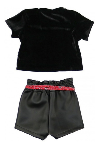Conjunto Infantil Moda Preto Estiloso Um Mais Um 781049