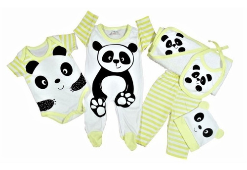 Primer Día Bebé - Estampado Panda- Niño -
