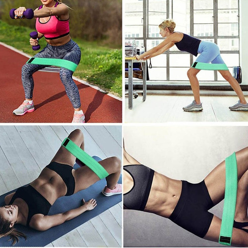 Imagem 3 de 8 de Kit 3 Faixas Elásticas Hip Band Exercícios Em Casa Funcional