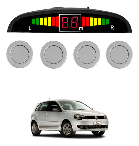 Sensor De Ré Estacionamento Prata Volkswagen Polo 2011 2012